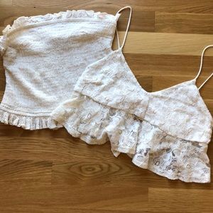 Urban Outfitters white tube crop top - M